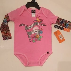 Ntw harley davidson tattoo onsie